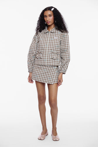 NECCO JACKET IN UMBER PLAID