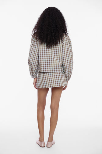 NECCO JACKET IN UMBER PLAID