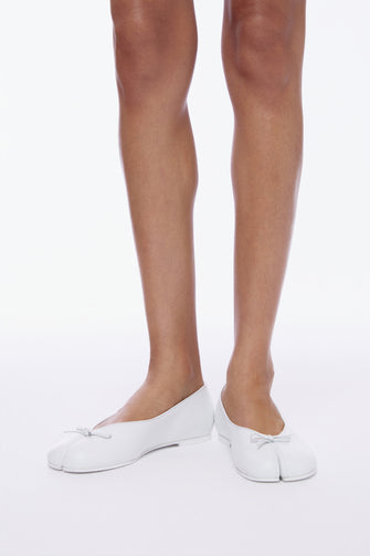 TOE BALLERINA IN WHITE NAPPA