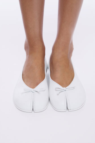 TOE BALLERINA IN WHITE NAPPA