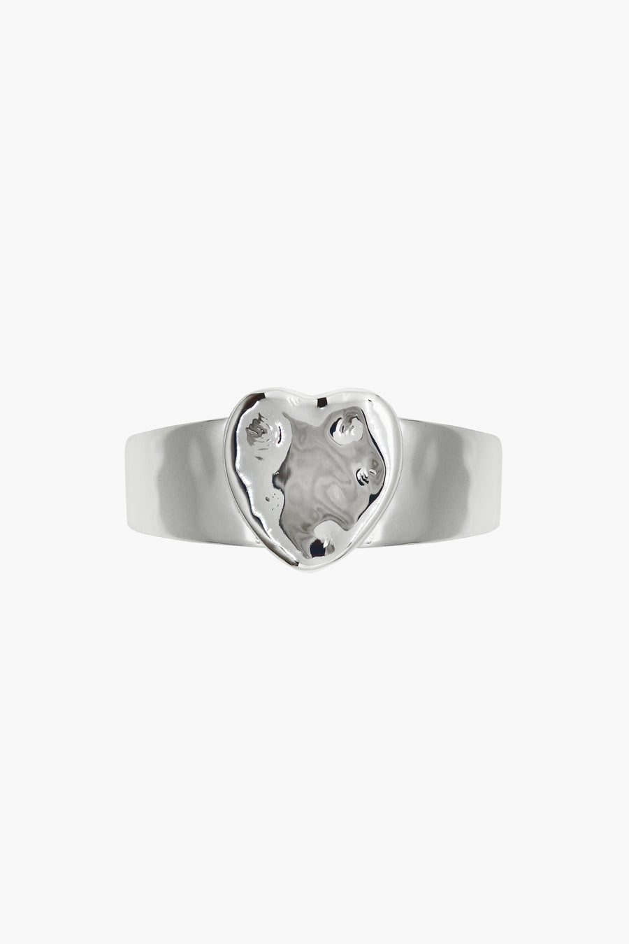 Sterling silver plated heart arm cuff