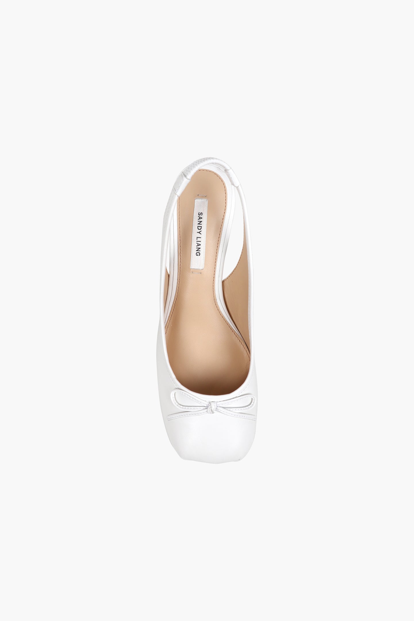 SLINGBACK 45 IN OPTIC WHITE NAPPA