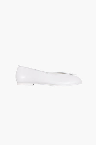 TOE BALLERINA IN WHITE NAPPA