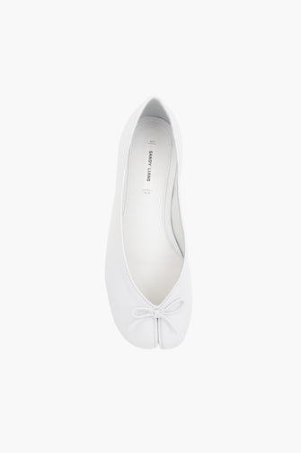 TOE BALLERINA IN WHITE NAPPA