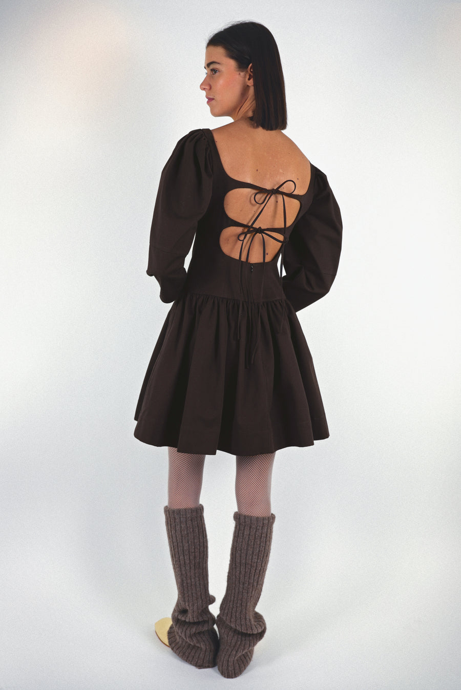 PEAR DRESS IN ESPRESSO