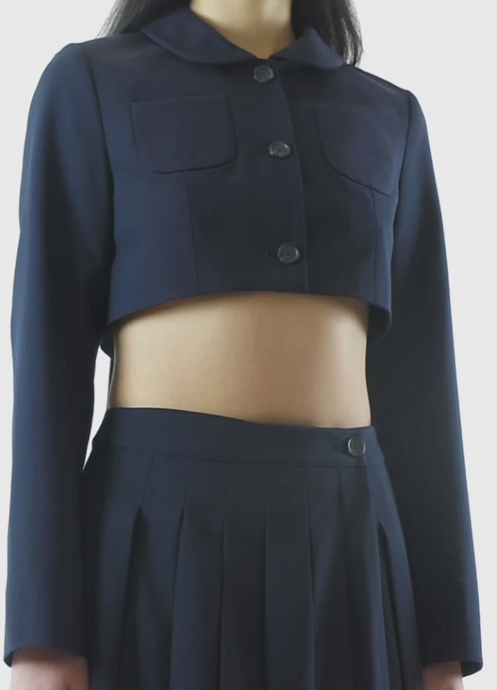 ENNIS JACKET IN DARK NAVY – SANDY LIANG