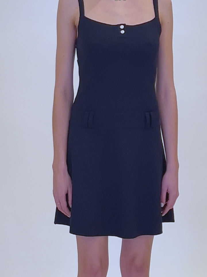 GLACE DRESS IN DARK NAVY – SANDY LIANG