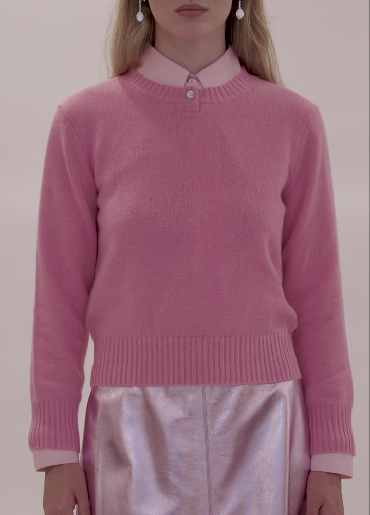 PINO CASHMERE SWEATER IN PINK – SANDY LIANG