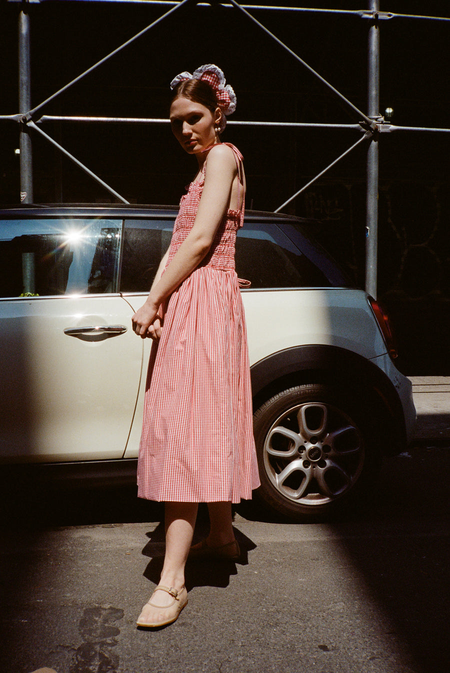 KANTEEN DRESS IN RED GINGHAM