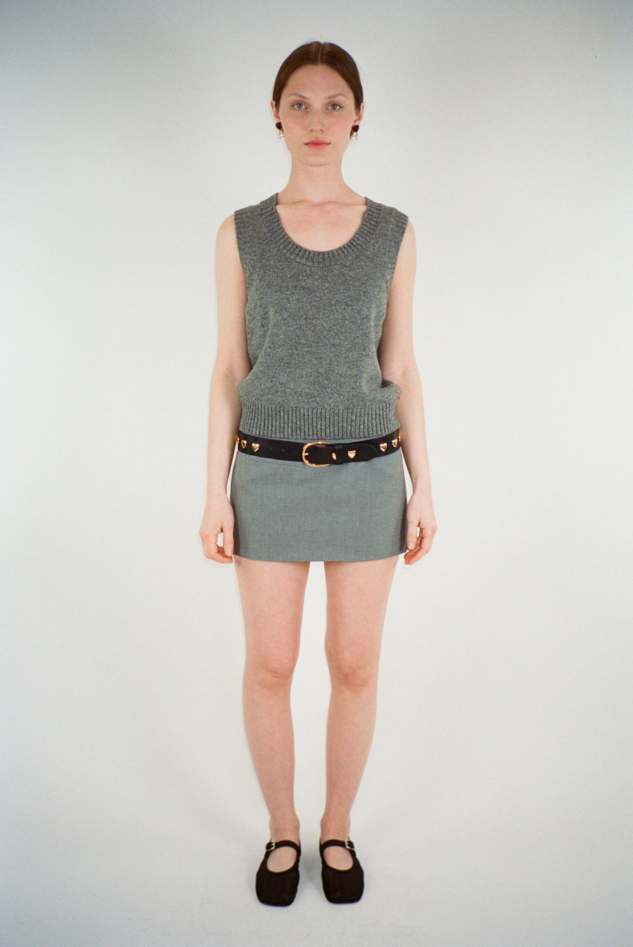 ZOOMIES SWEATER VEST IN GREY