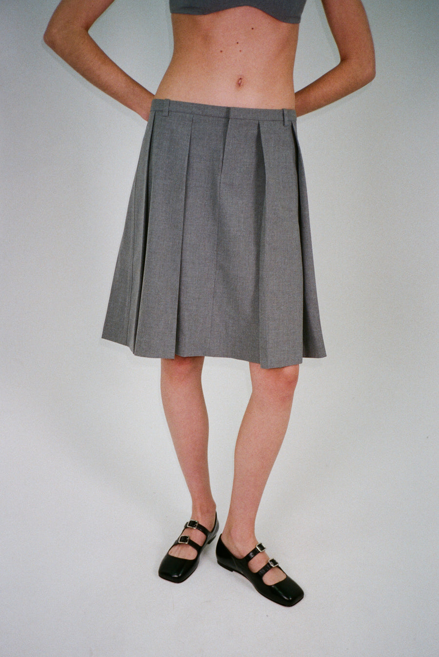 FLORA SKIRT IN ASH GREY