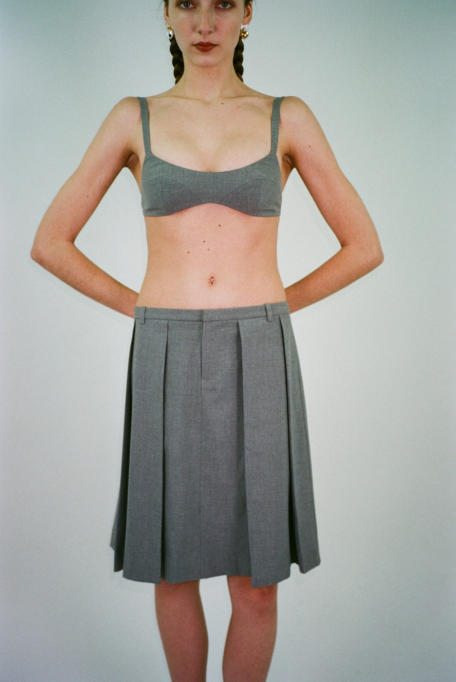 FLORA SKIRT IN ASH GREY