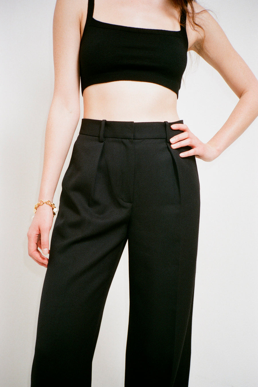STEM PANTS IN BLACK