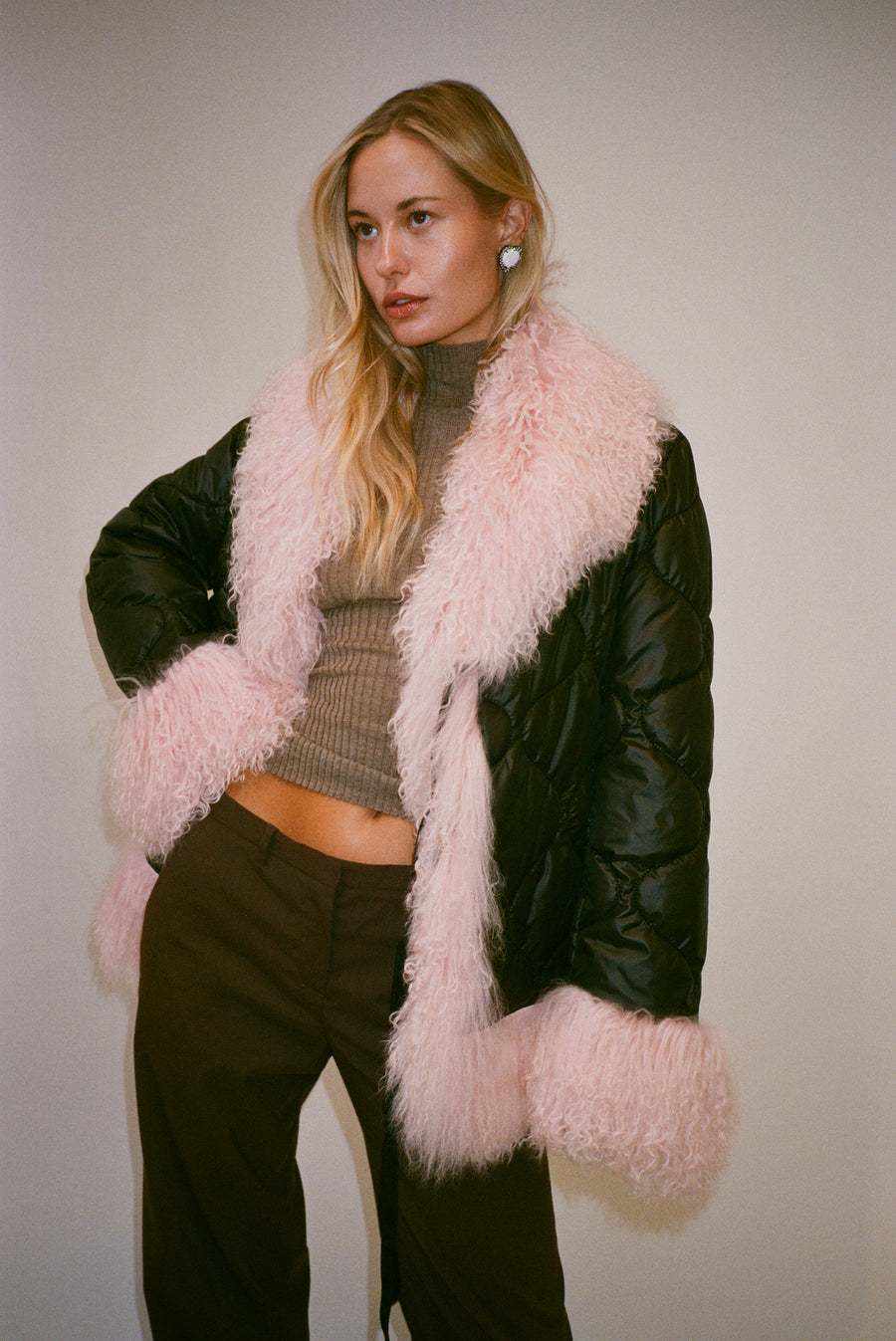 CAROL COAT IN POWDER PINK