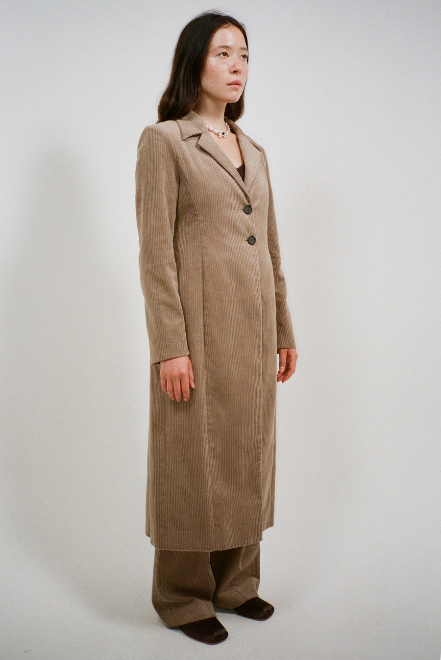 LODI COAT IN TAUPE CORDUROY