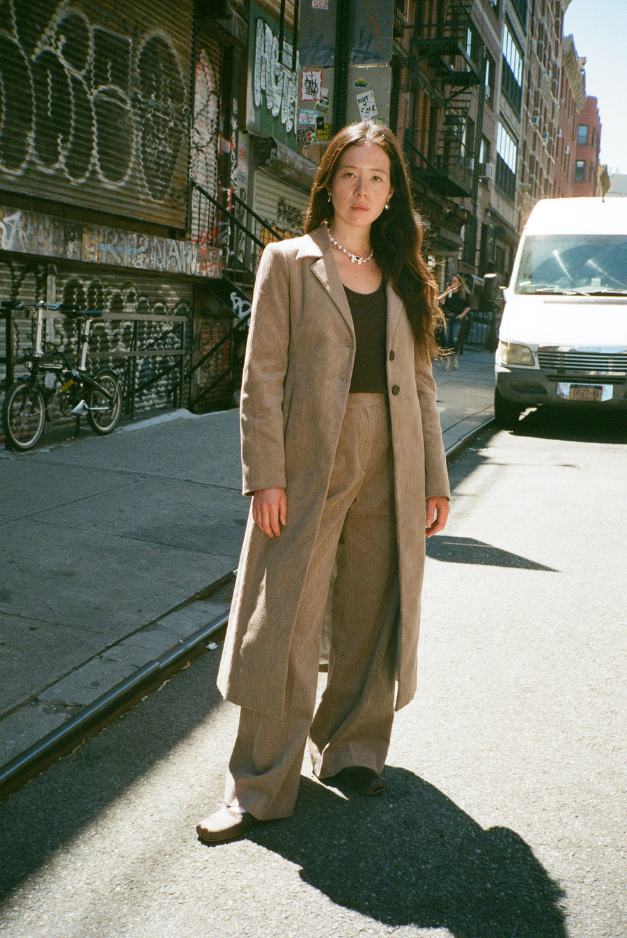 LODI COAT IN TAUPE CORDUROY