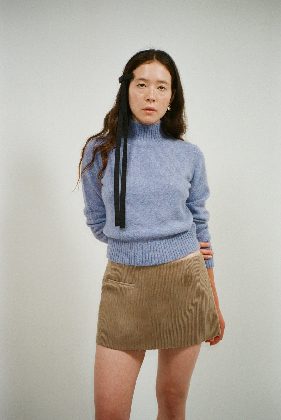 CROMBIE SKIRT IN TAUPE