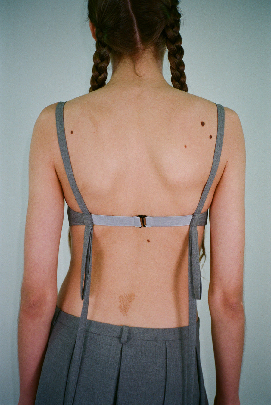 DEMIE BRA IN ASH GREY